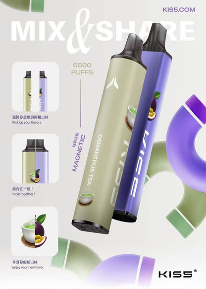 凱斯KIS5拋棄式電子煙-大容量6500口一次性-KISS