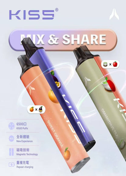 凱斯KIS5拋棄式電子煙-大容量6500口一次性-KISS